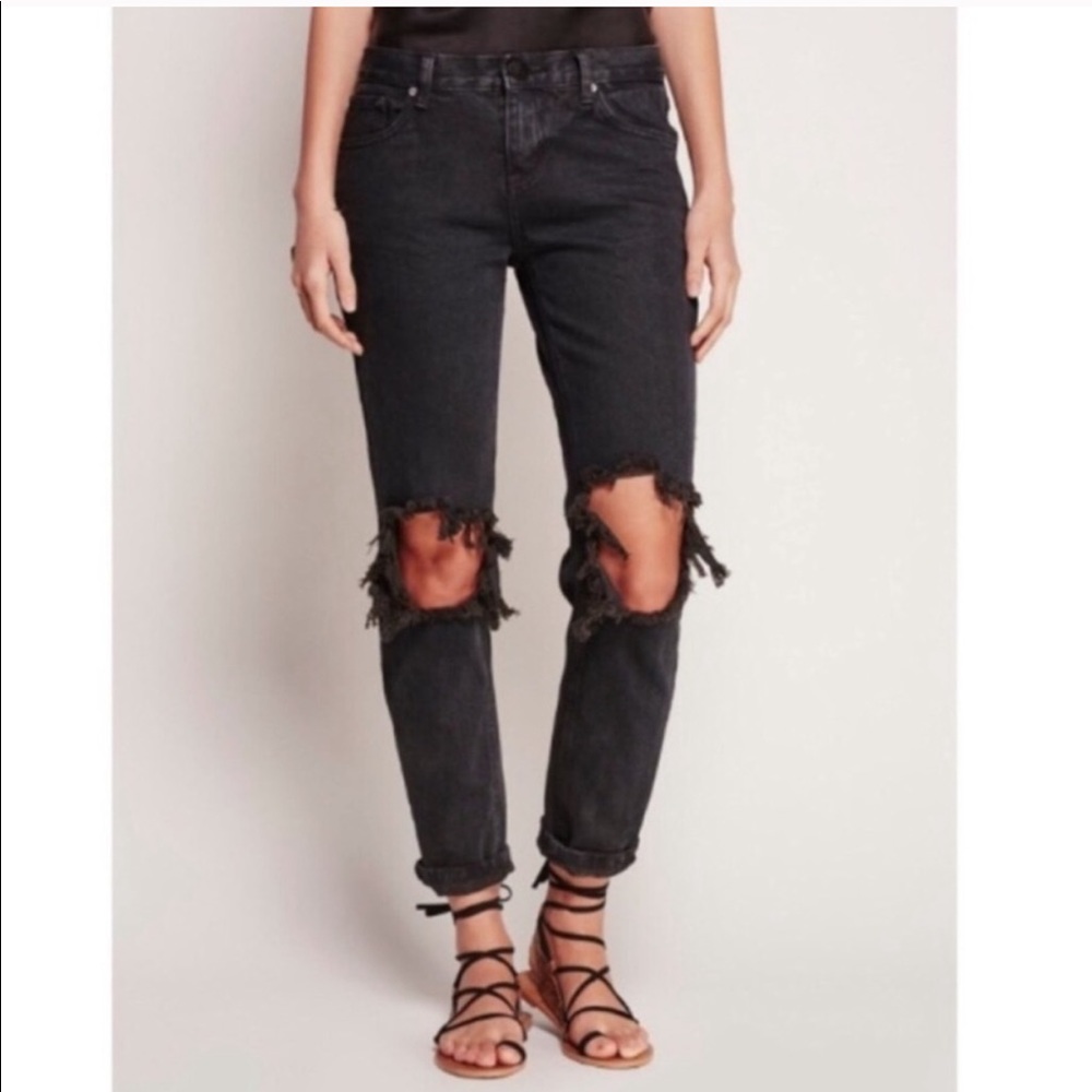 ONE Teaspoon Awesome Baggie Basalt Black Boyfriend